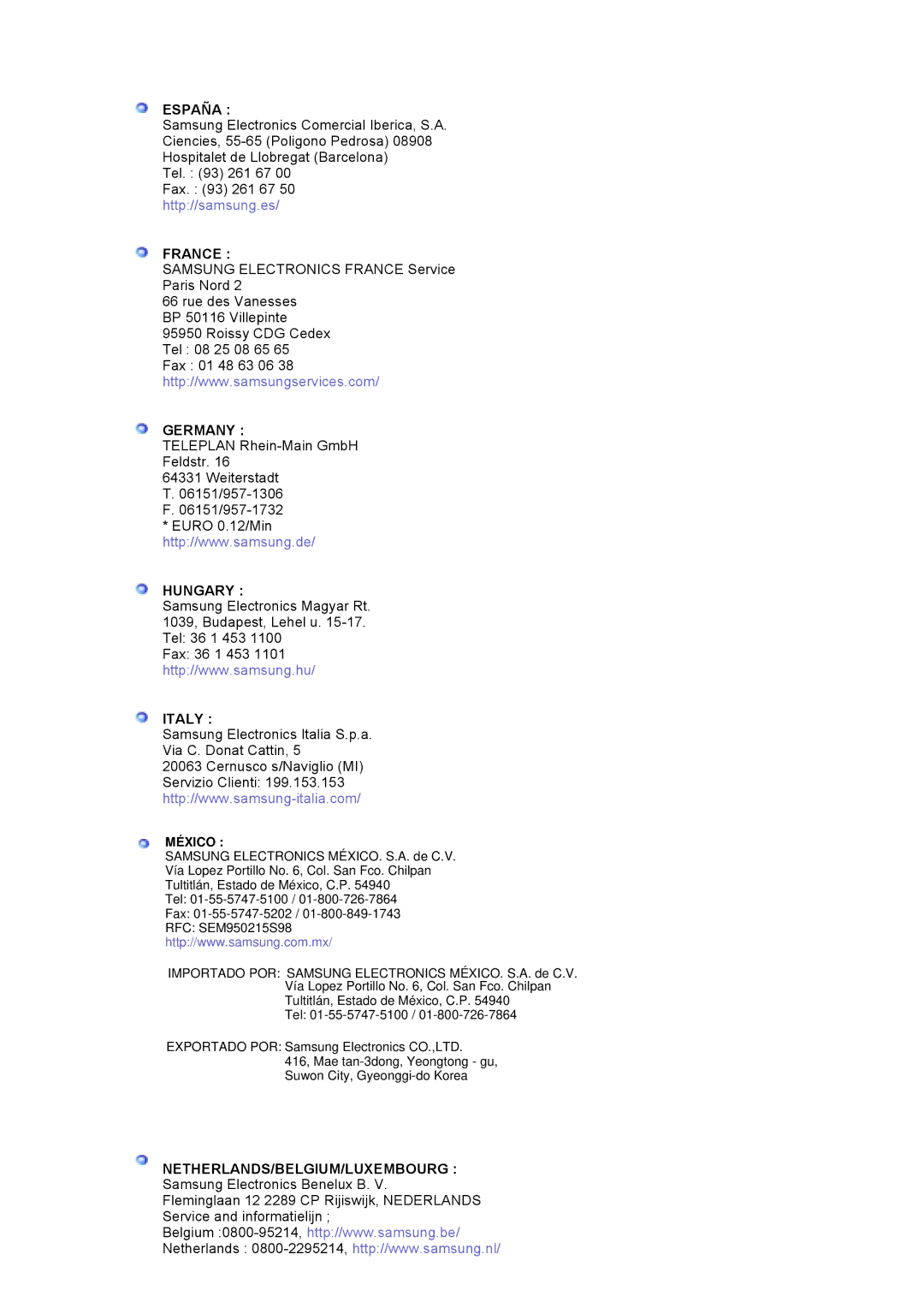 Samsung GS17VSSN/EDC, GS17VSSS/EDC, GS17CSSS/EDC manual Germany 