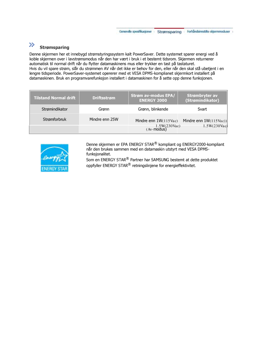 Samsung GS17VSSS/EDC manual Svart 