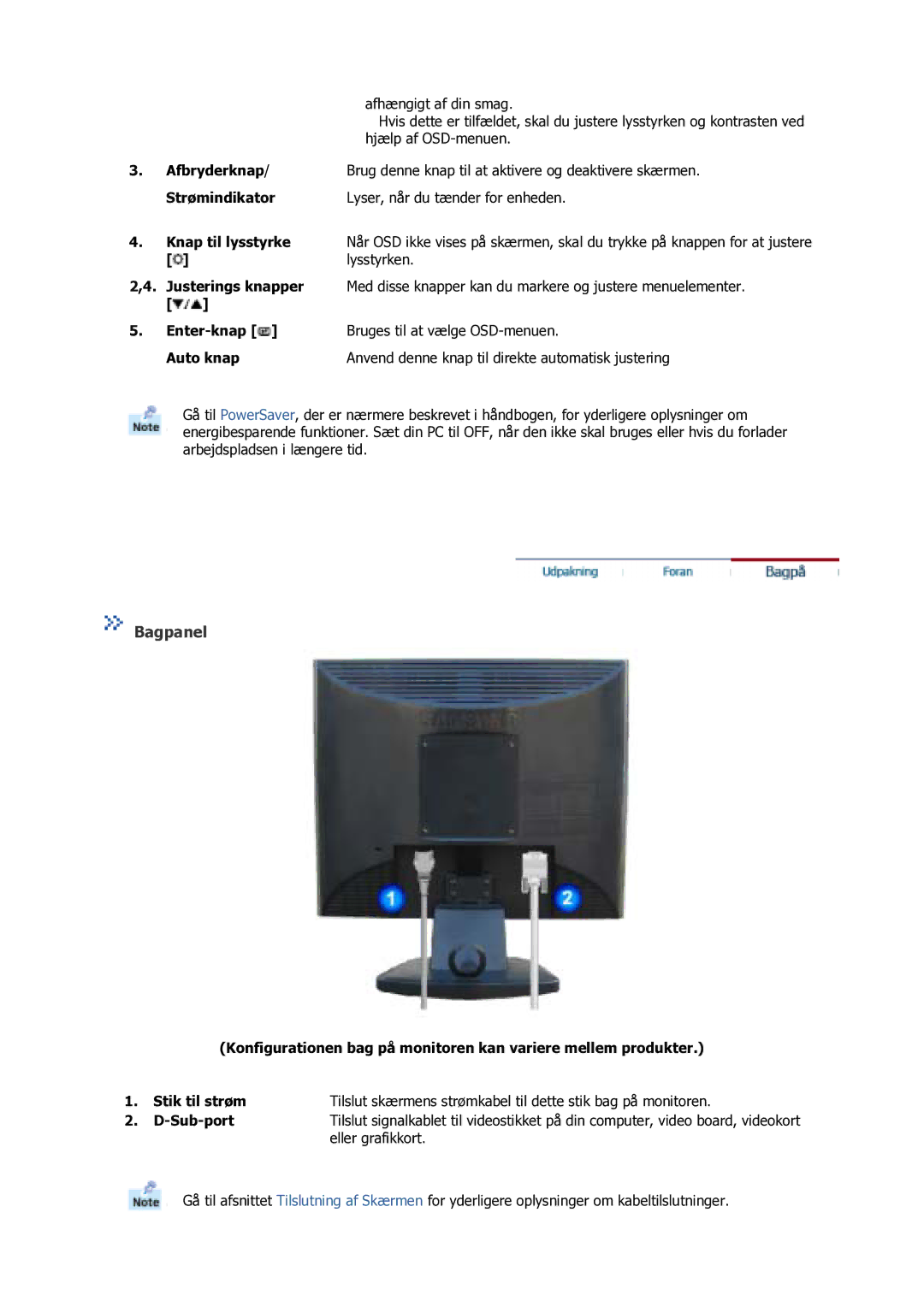 Samsung GS17VSSS/EDC manual Bagpanel 