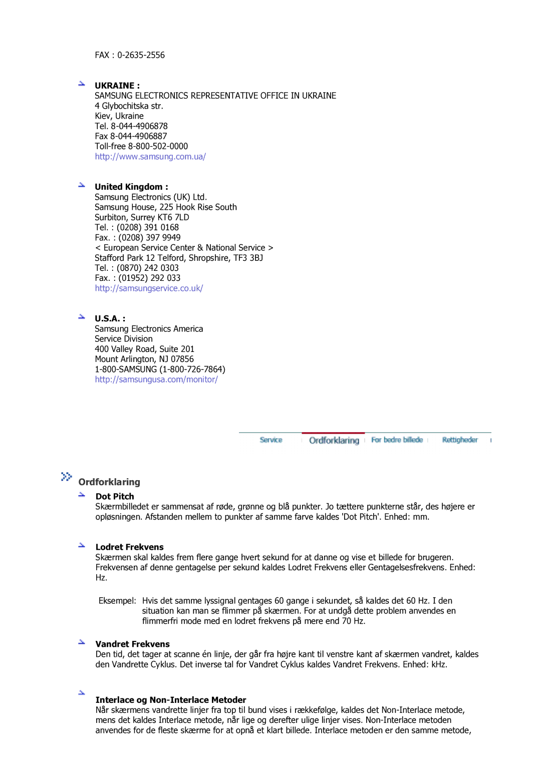 Samsung GS17VSSS/EDC manual Ordforklaring 