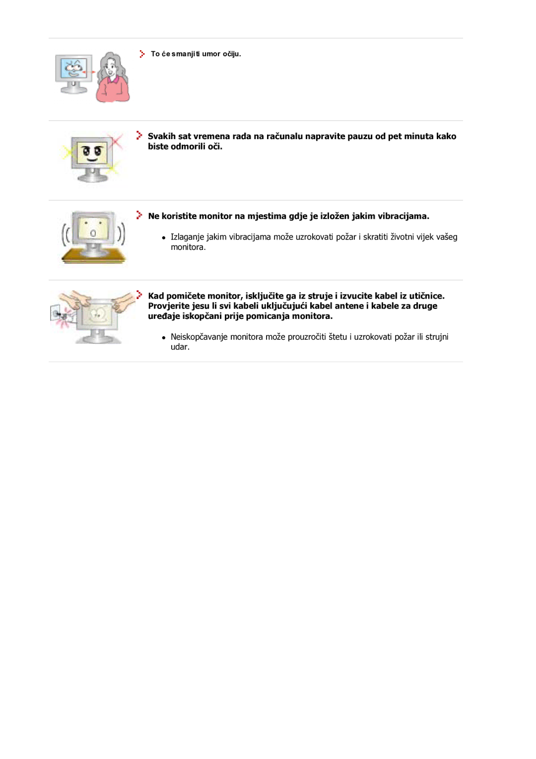 Samsung GS17VSSS/EDC manual To üe smanjiti umor oþiju 