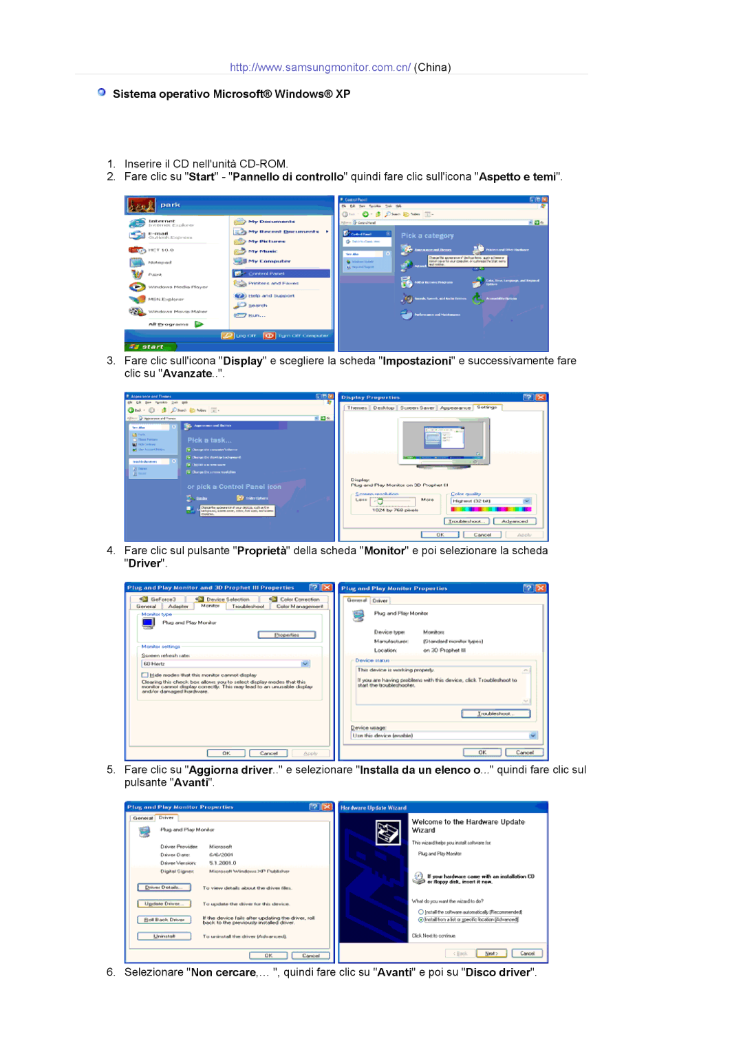 Samsung LS17MJAKSZ/CLT, GS17VSSSY/EDC, LS19MJAKSZ/EDC manual Sistema operativo Microsoft Windows XP 