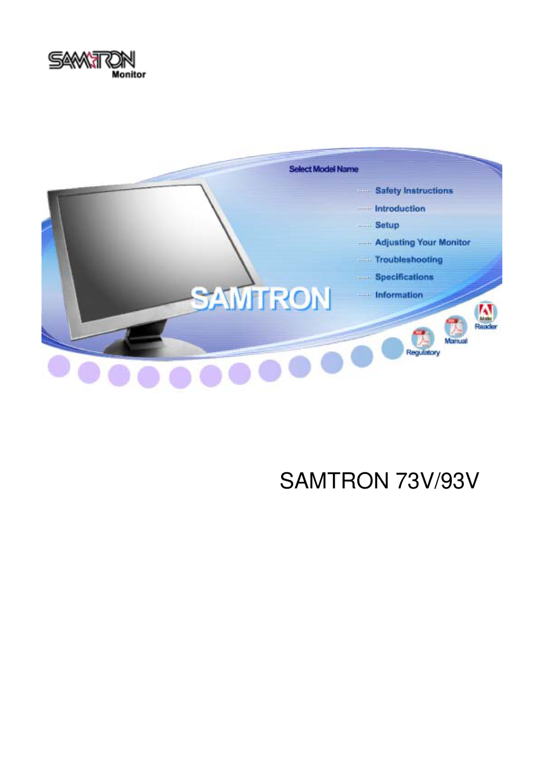 Samsung GS17VTSN/EDC, GS17VTSS/EDC manual Samtron 73V/93V 