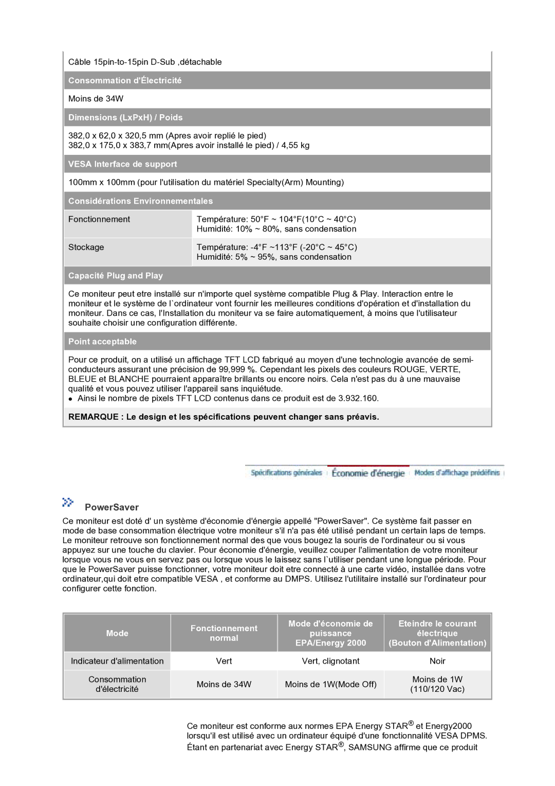 Samsung GS17VTSN/EDC, GS17VTSS/EDC manual PowerSaver 