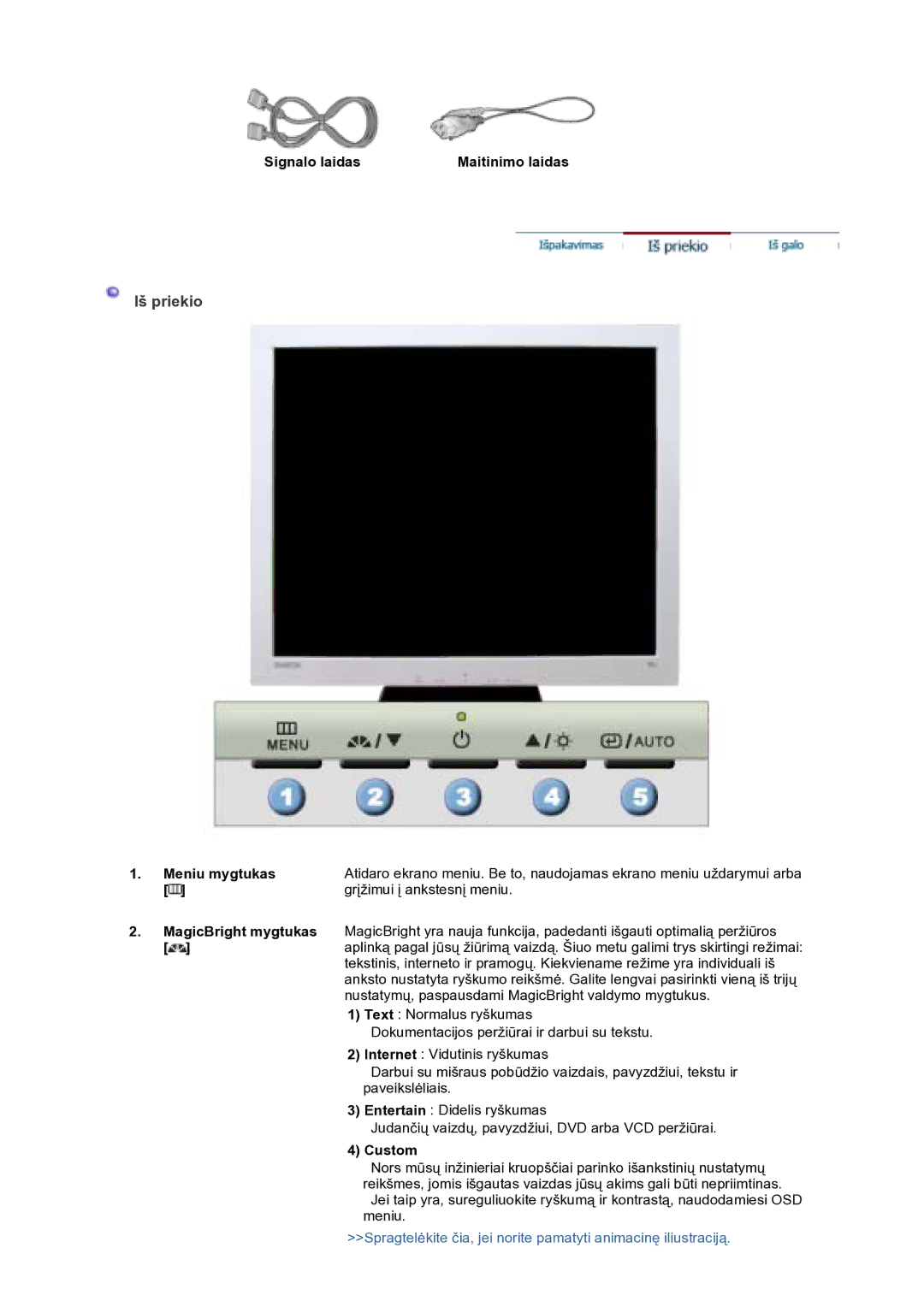 Samsung GS17VTSS/EDC manual Iš priekio 