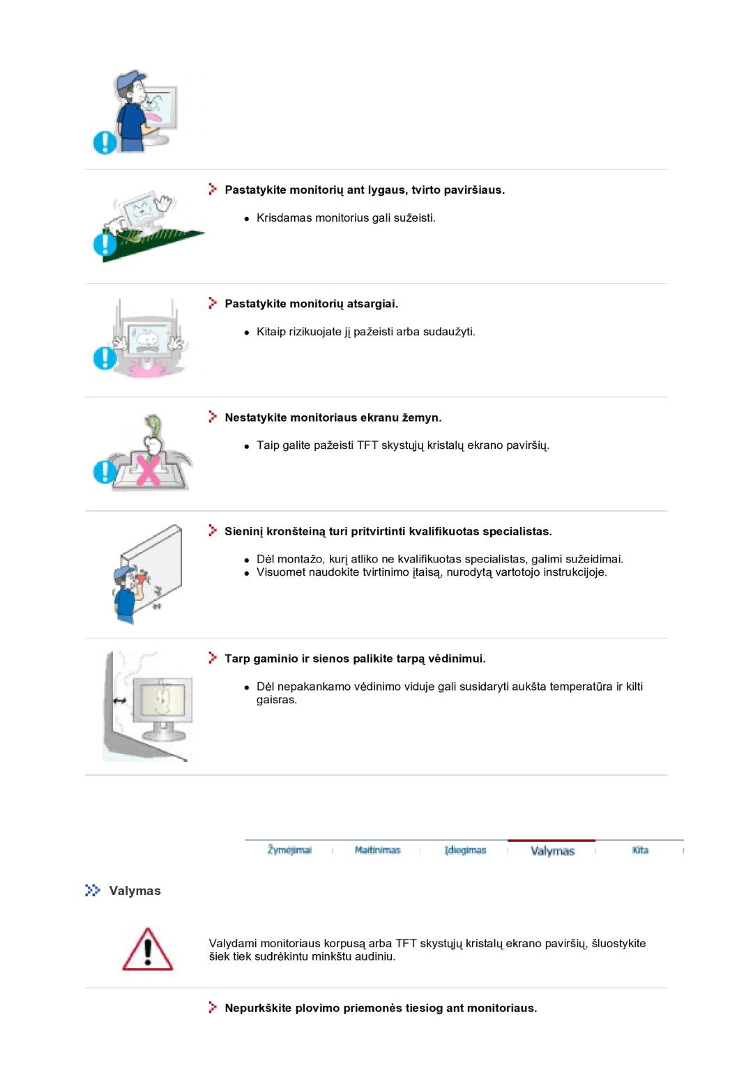 Samsung GS17VTSS/EDC manual Valymas 