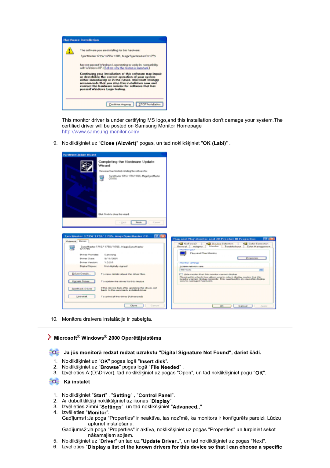 Samsung GS17VTSS/EDC manual Kā instalēt 