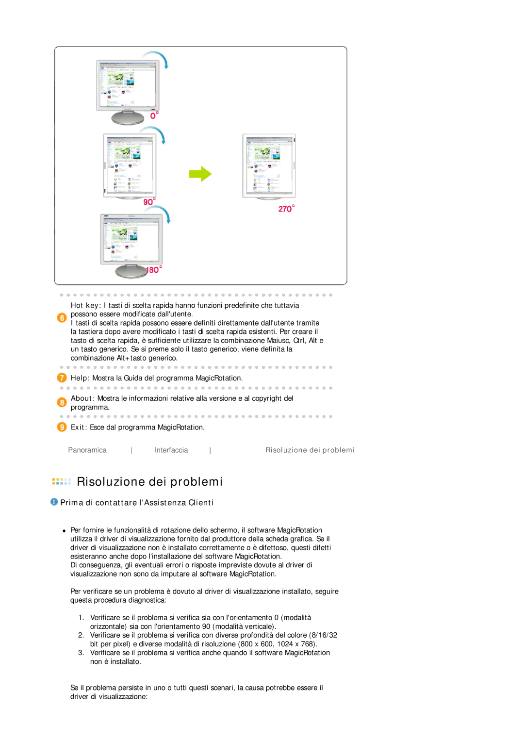 Samsung GS19ESSS/EDC manual Prima di contattare lAssistenza Clienti 