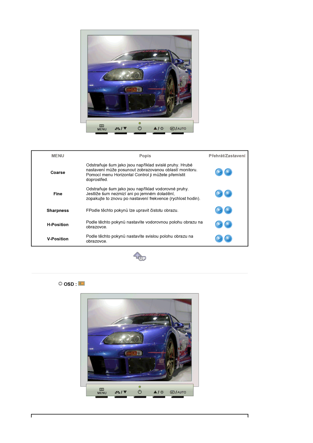 Samsung GS19ESSS/EDC manual Osd, Coarse Fine Sharpness Position 