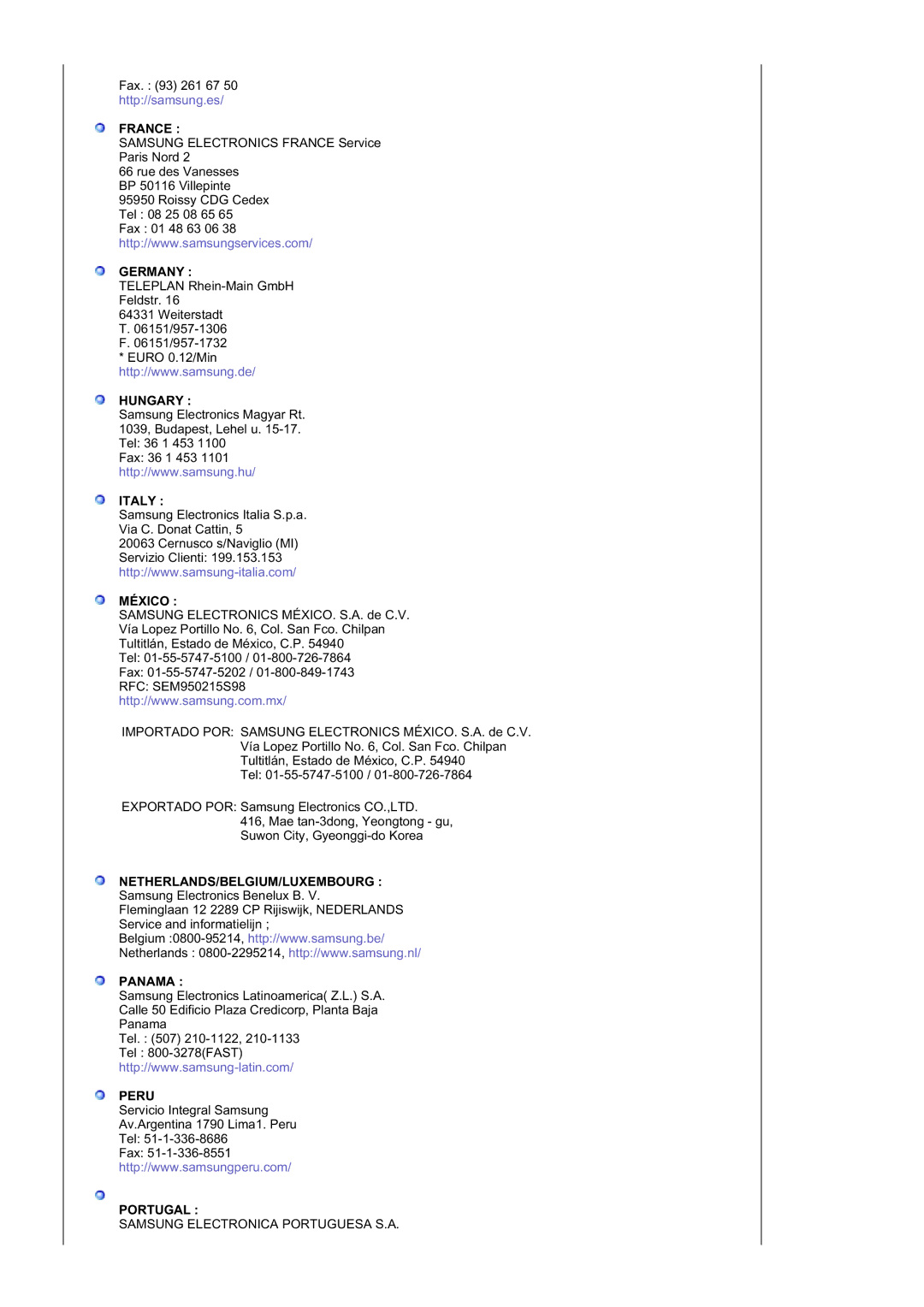 Samsung GS19ESSS/EDC manual Germany 