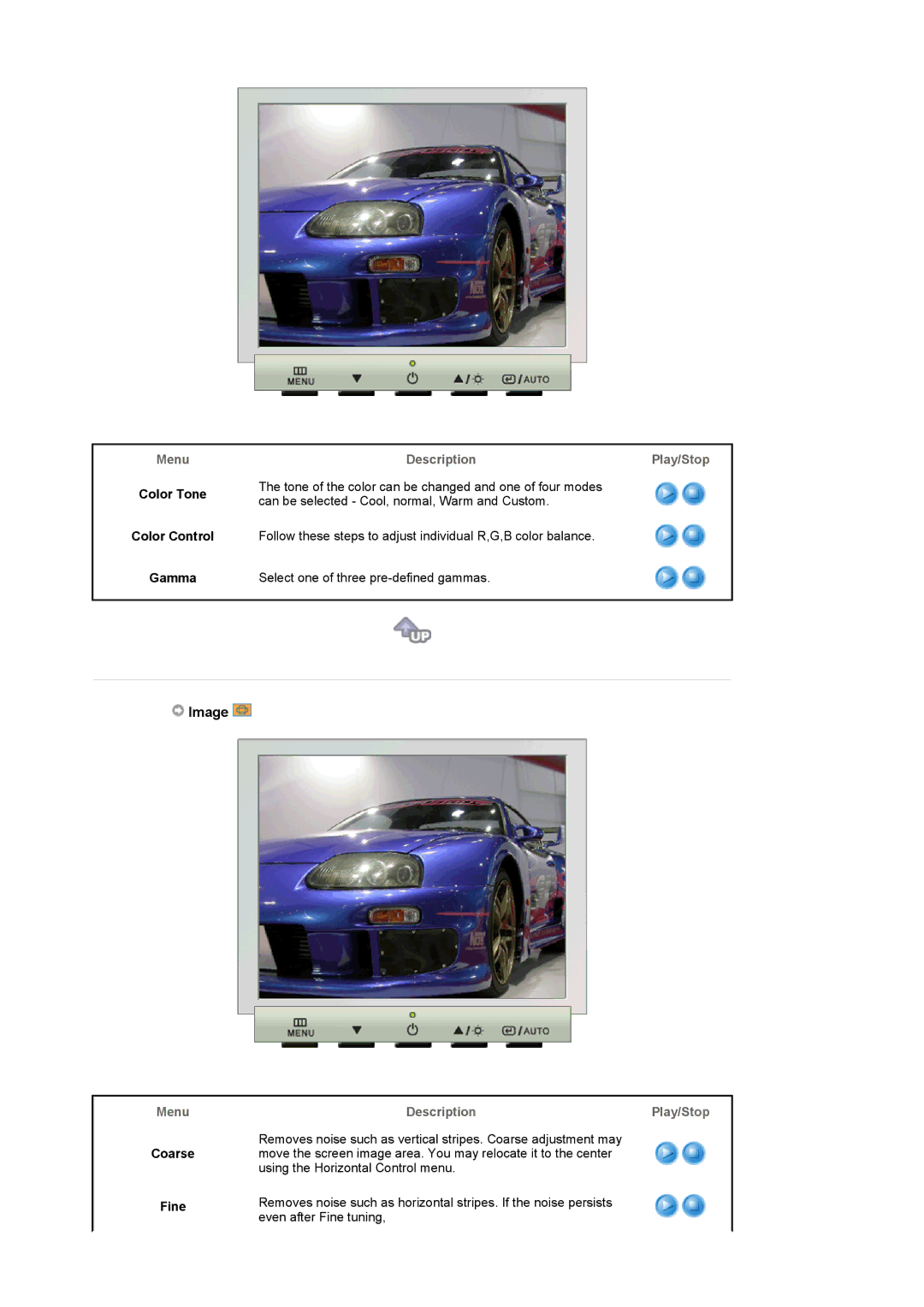 Samsung GS19ETSS/EDC manual Image, Description Play/Stop 