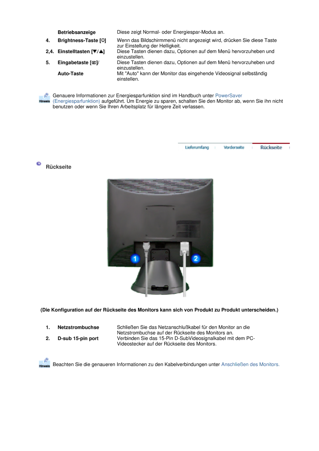 Samsung GS19VTSS/EDC, GS19VTSN/EDC, GS17VTSS/EDC, GS17VTSN/EDC manual Betriebsanzeige, Auto-Taste 