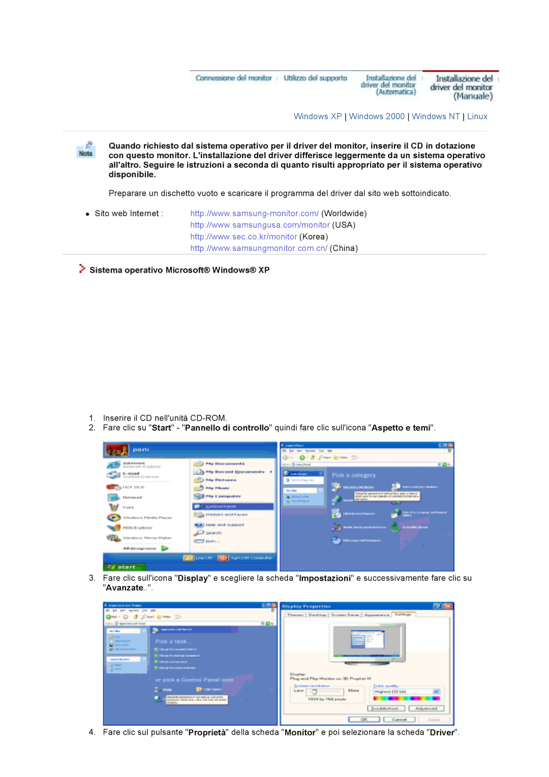 Samsung GS17VTSS/EDC, GS19VTSN/EDC, GS19VTSS/EDC, GS17VTSN/EDC manual Sistema operativo Microsoft Windows XP 