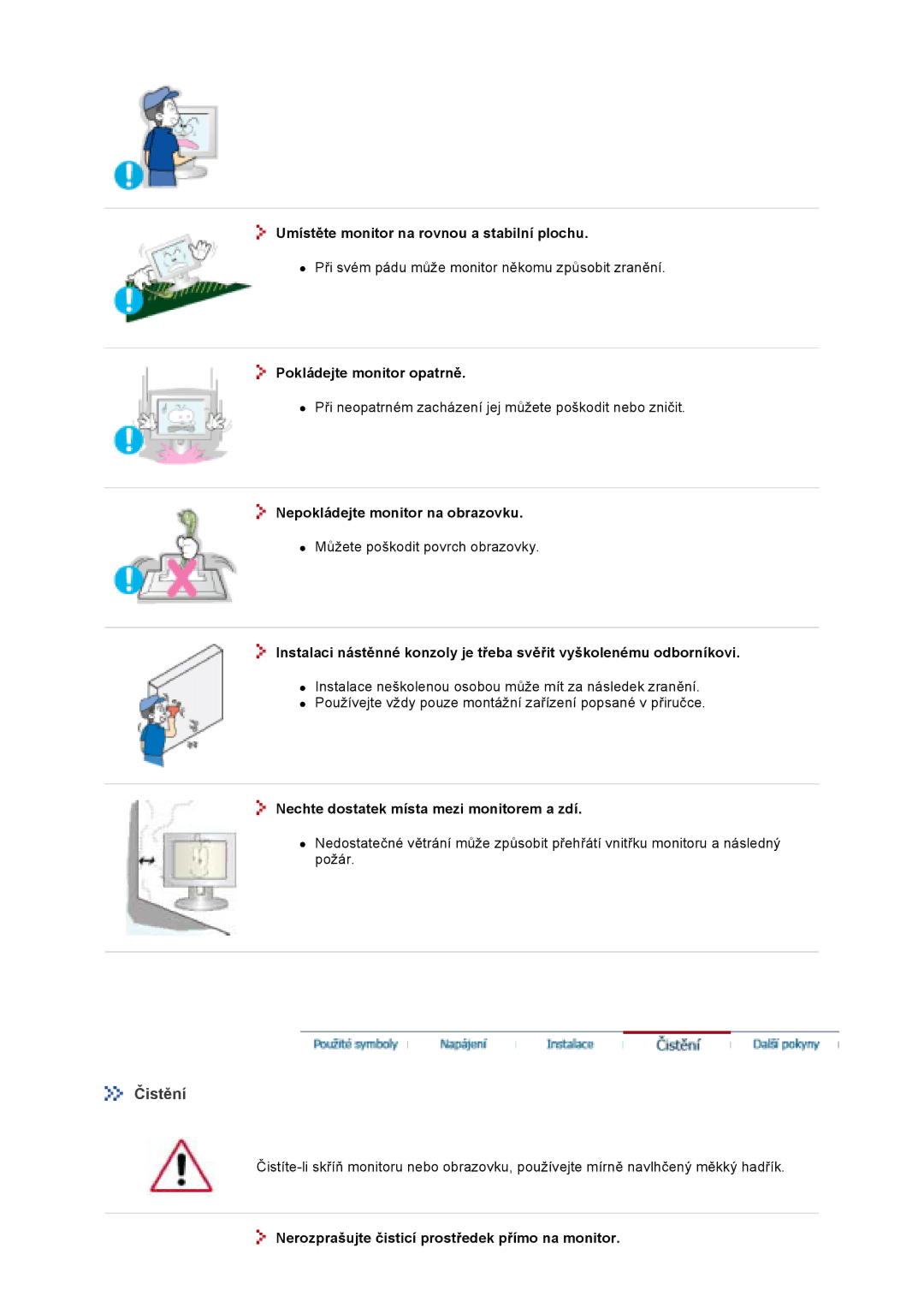 Samsung GS17VTSS/EDC, GS19VTSS/EDC, GS17VTSN/EDC manual Čistění 