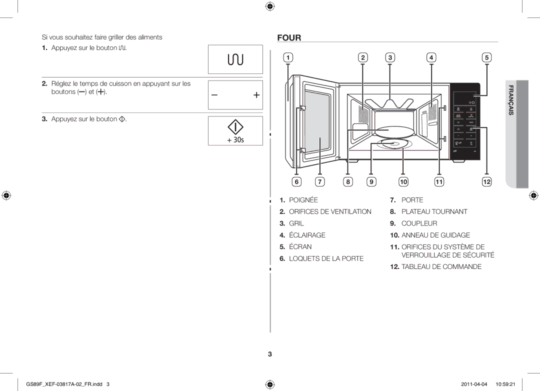 Samsung GS89F-1SP/XEF manual Four 