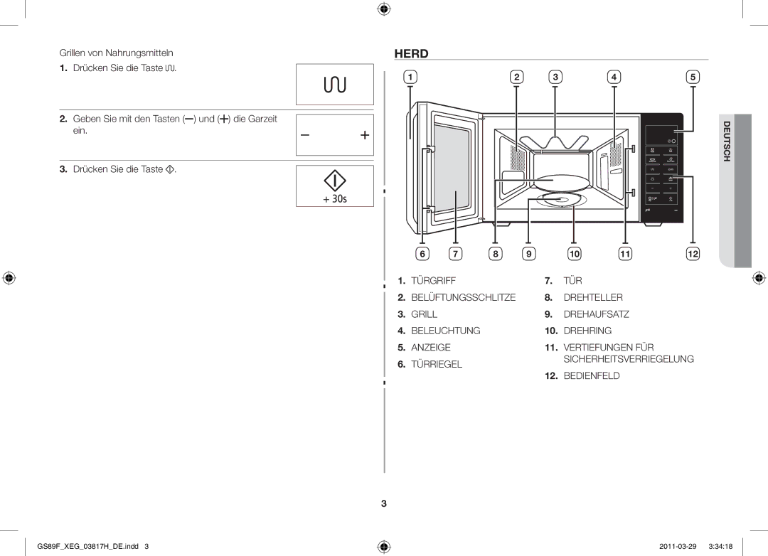 Samsung GS89F-1SP/XEG manual Herd 