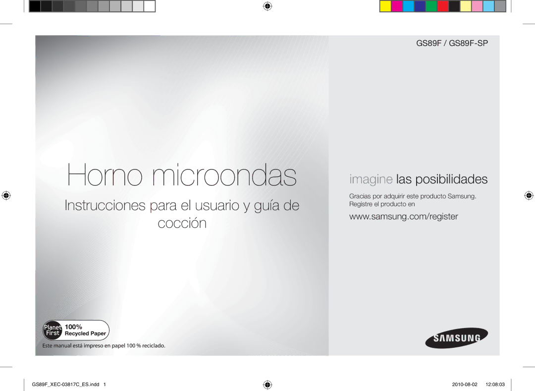 Samsung GS89F-S/XEC manual Horno microondas 