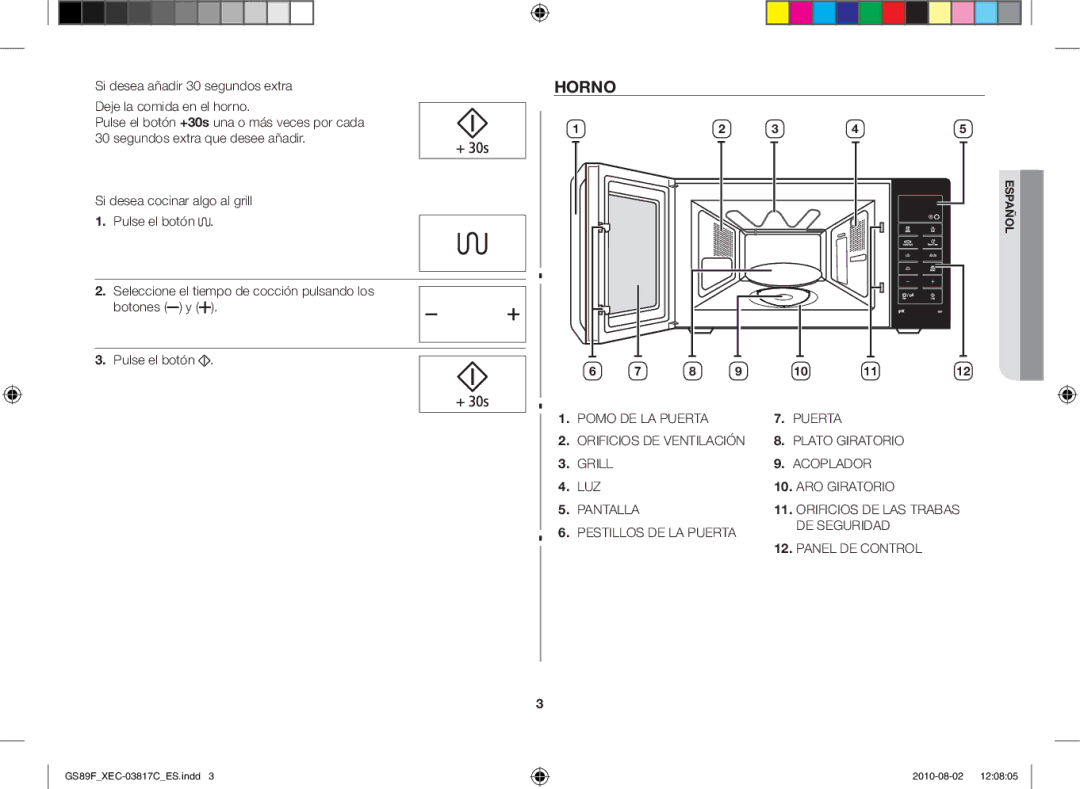 Samsung GS89F-S/XEC manual Horno 