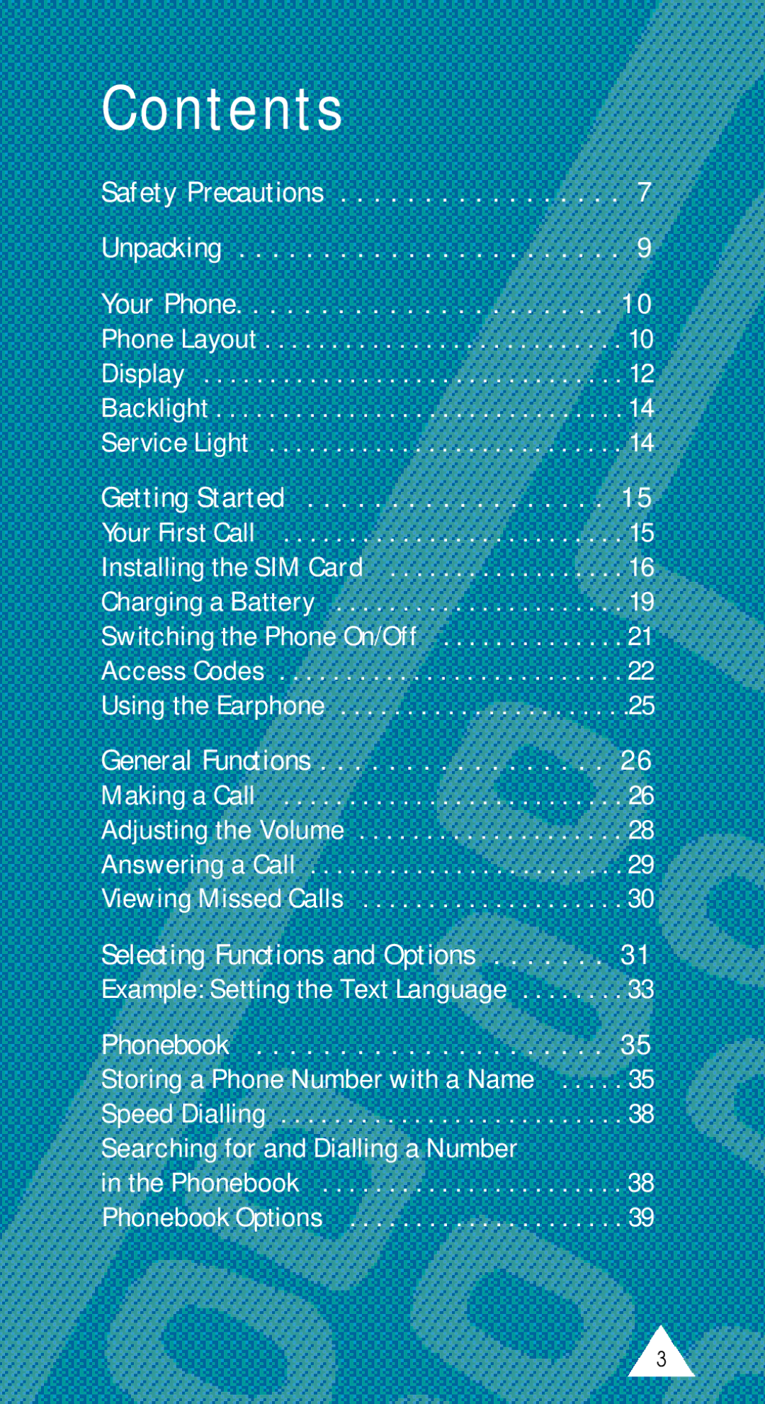 Samsung GSM/DCSI1800 owner manual Contents 