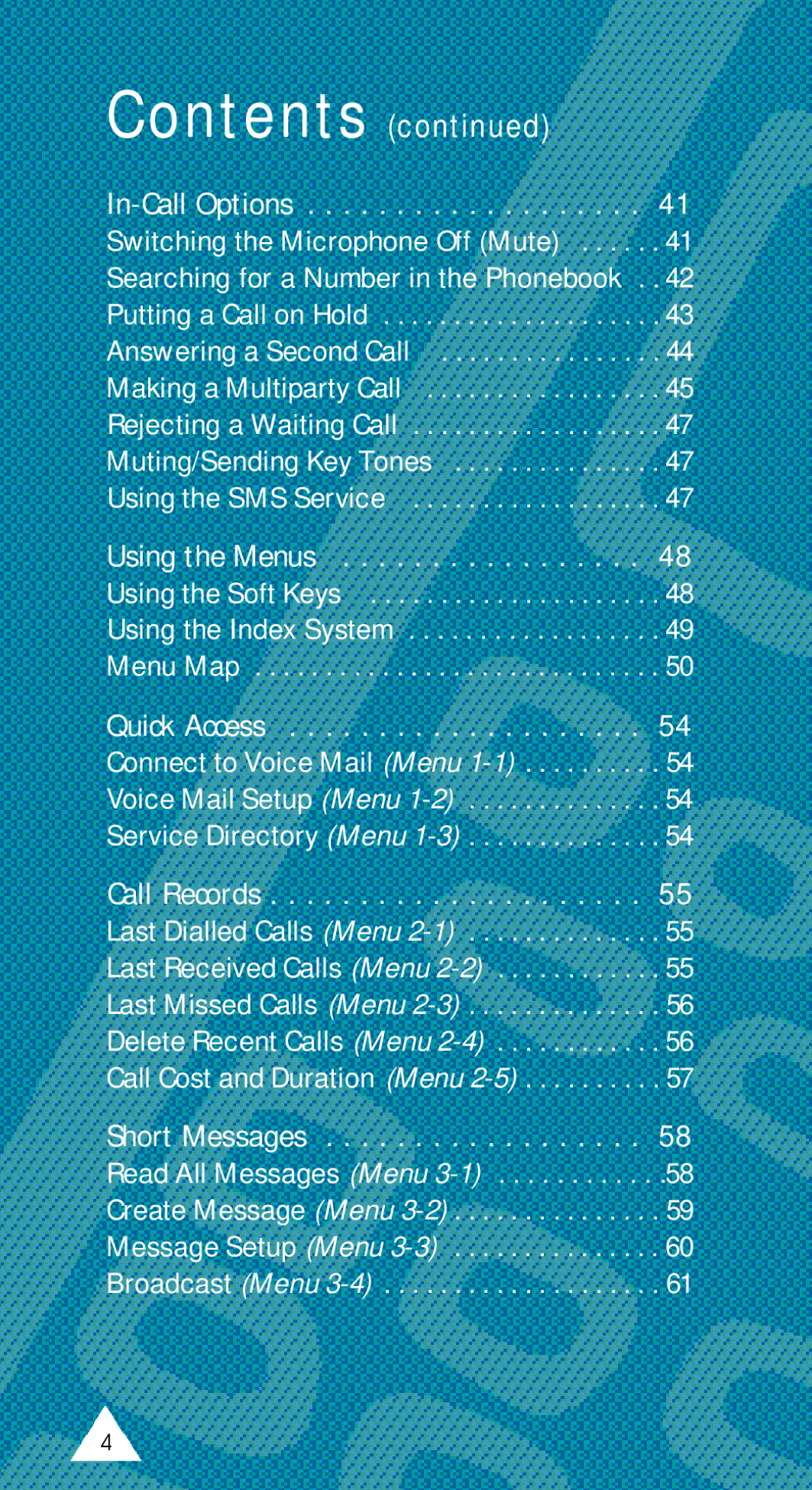 Samsung GSM/DCSI1800 owner manual Quick Access 