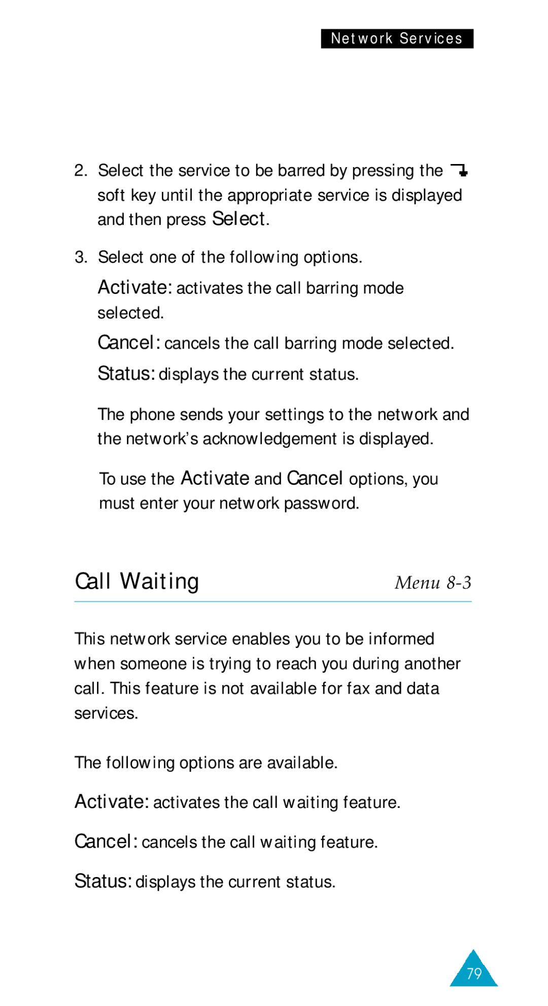 Samsung GSM/DCSI1800 owner manual Call Waiting 