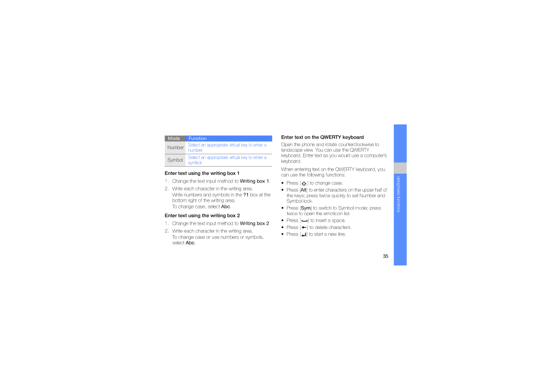 Samsung GT-B5310 manual Symbol 