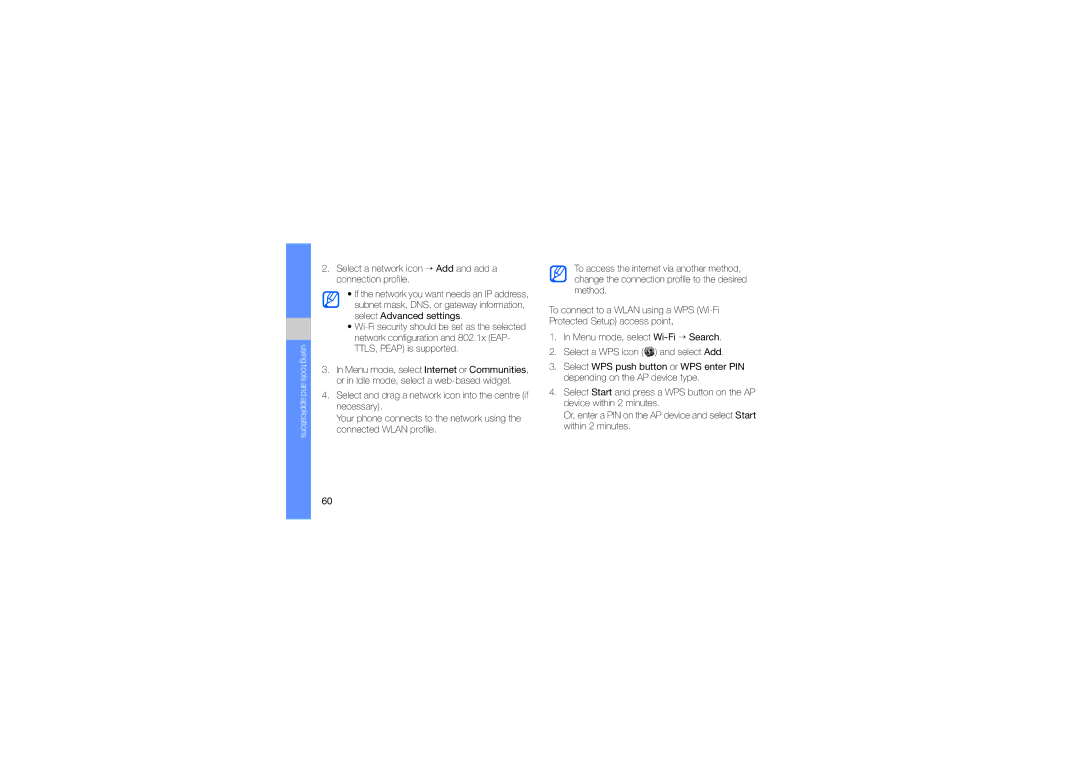 Samsung GT-B5310 manual Using tools and applications 