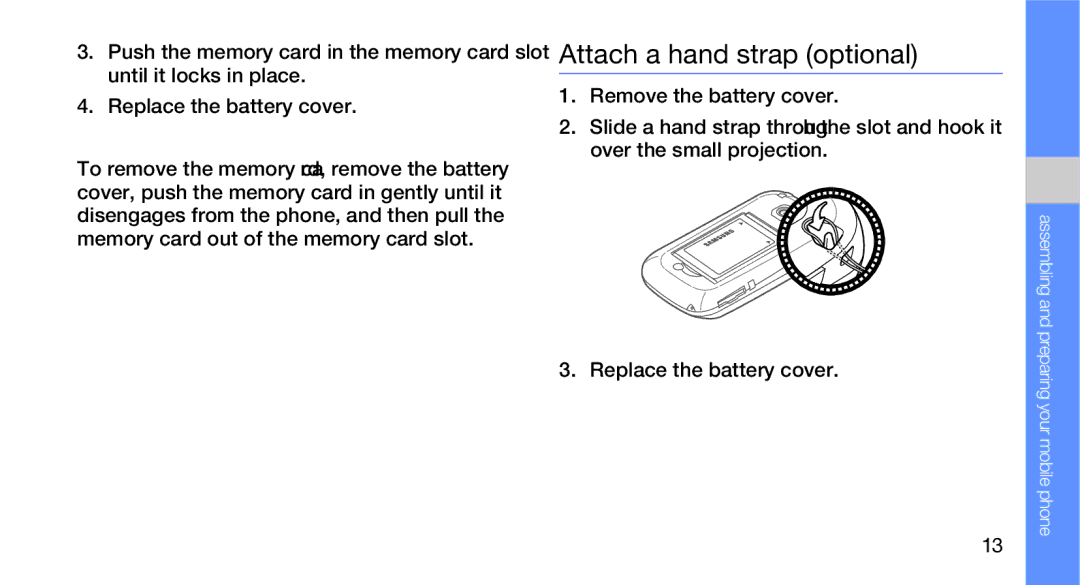 Samsung GT-B5310R user manual Attach a hand strap optional 