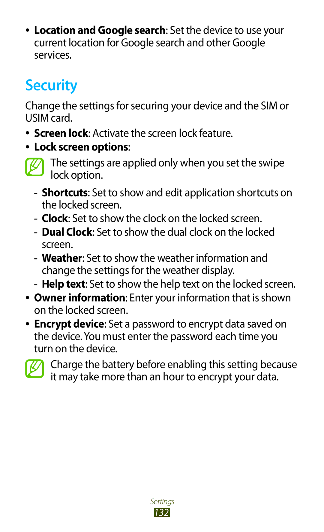 Samsung GT-B5330 user manual Security 