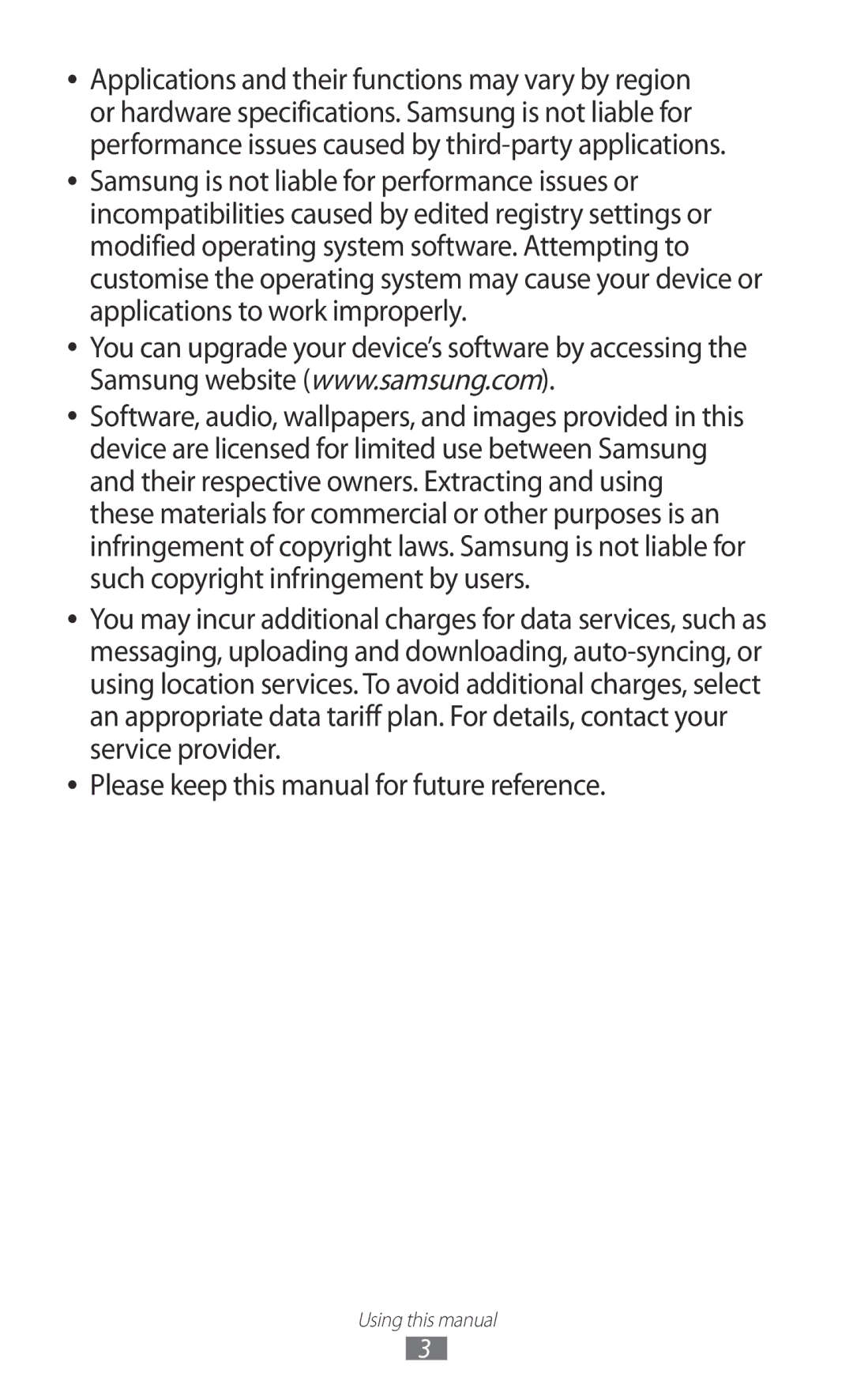 Samsung GT-B5330 user manual Using this manual 