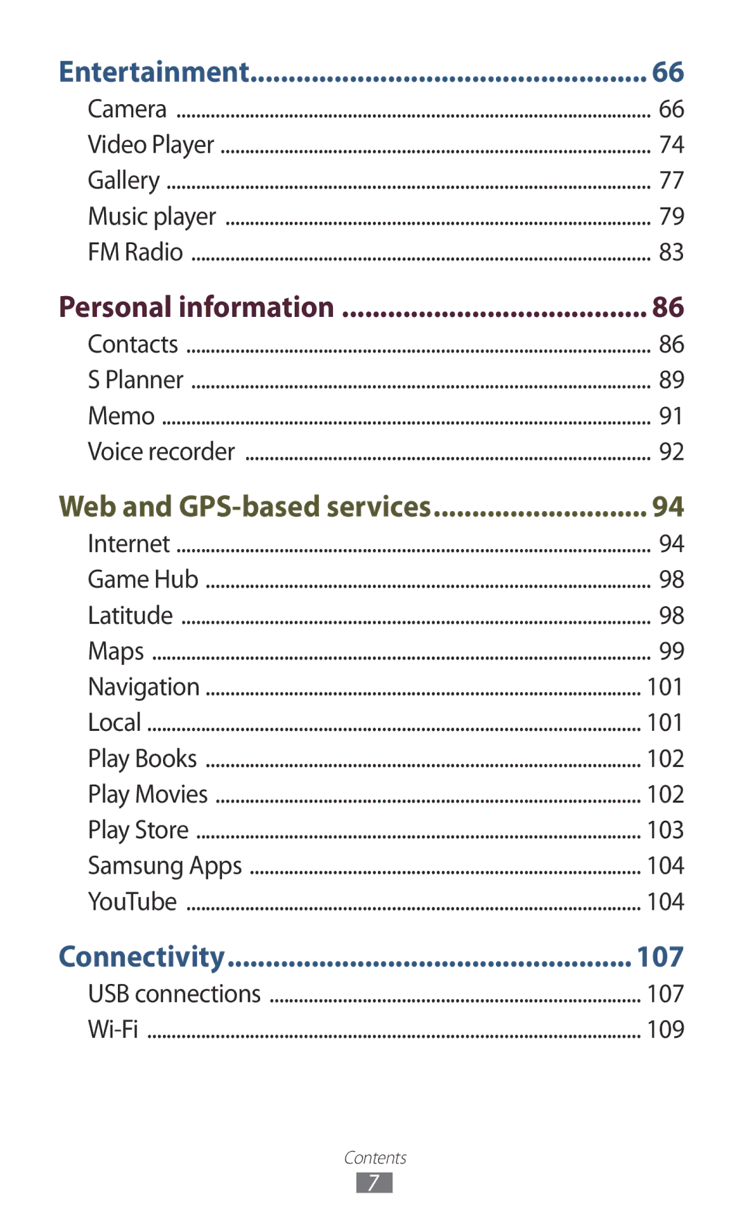 Samsung GT-B5330 user manual Personal information 