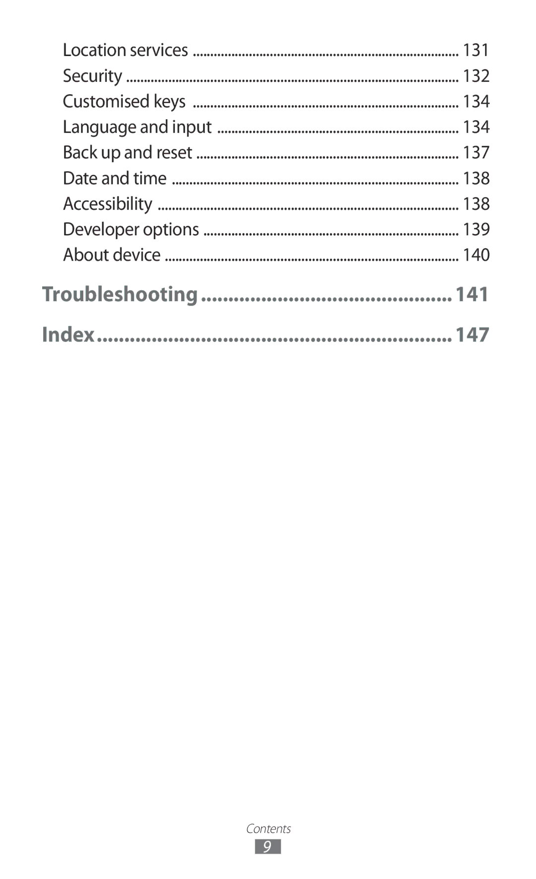 Samsung GT-B5330 user manual 132, 134, 137, 138, 139, 140 