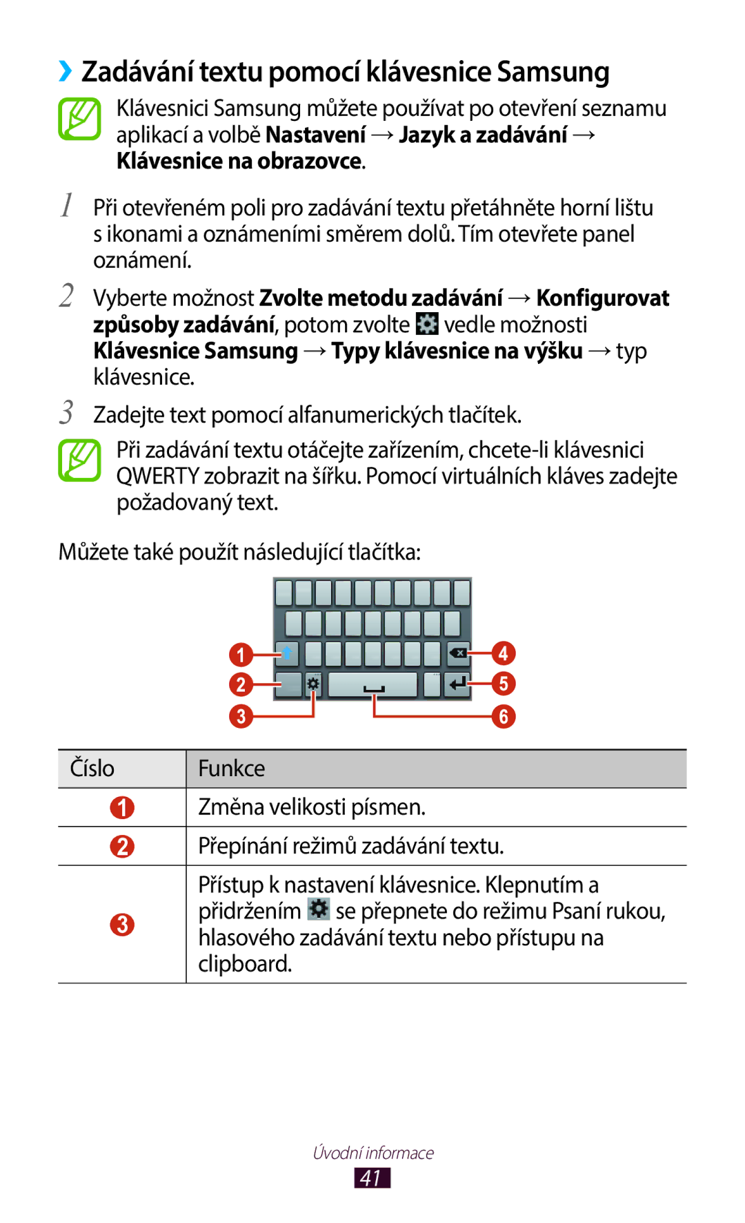 Samsung GT-B5330ZKATMS, GT-B5330ZIATMZ, GT-B5330ZWAXEO, GT-B5330ZWATMZ manual ››Zadávání textu pomocí klávesnice Samsung 