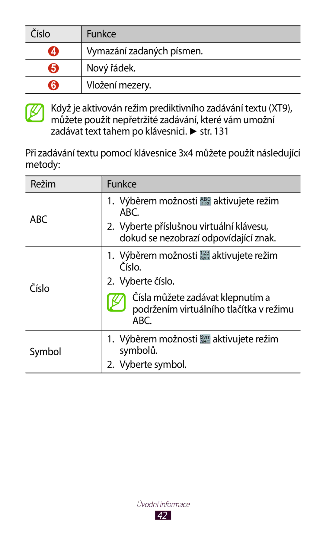 Samsung GT-B5330ZWATMZ, GT-B5330ZIATMZ manual Vyberte příslušnou virtuální klávesu, Dokud se nezobrazí odpovídající znak 