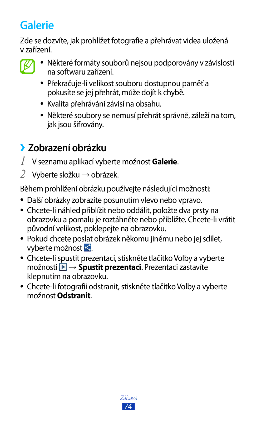 Samsung GT-B5330ZIAORX, GT-B5330ZIATMZ, GT-B5330ZWAXEO, GT-B5330ZKATMS, GT-B5330ZWATMZ manual Galerie, ››Zobrazení obrázku 