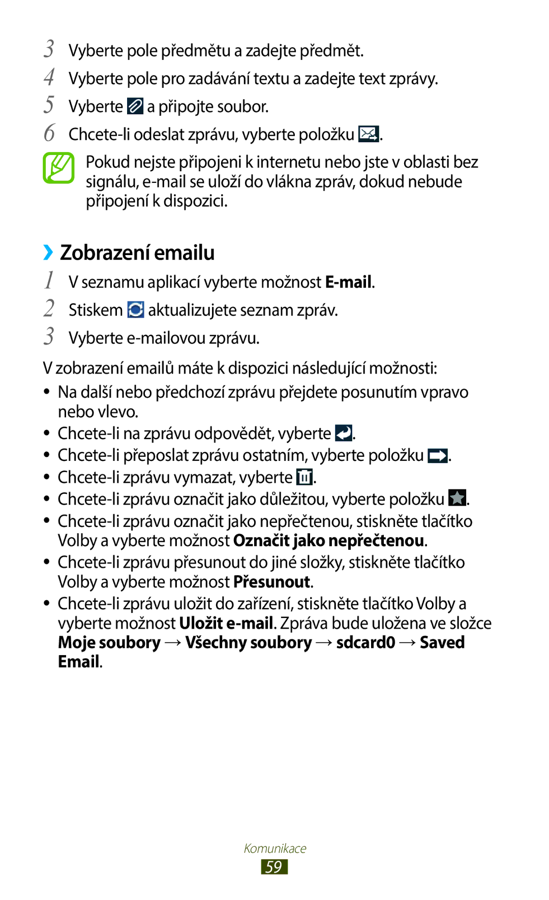 Samsung GT-B5330ZKAETL, GT-B5330ZIATMZ, GT-B5330ZWAXEO, GT-B5330ZKATMS, GT-B5330ZWATMZ, GT-B5330ZWAETL manual ››Zobrazení emailu 