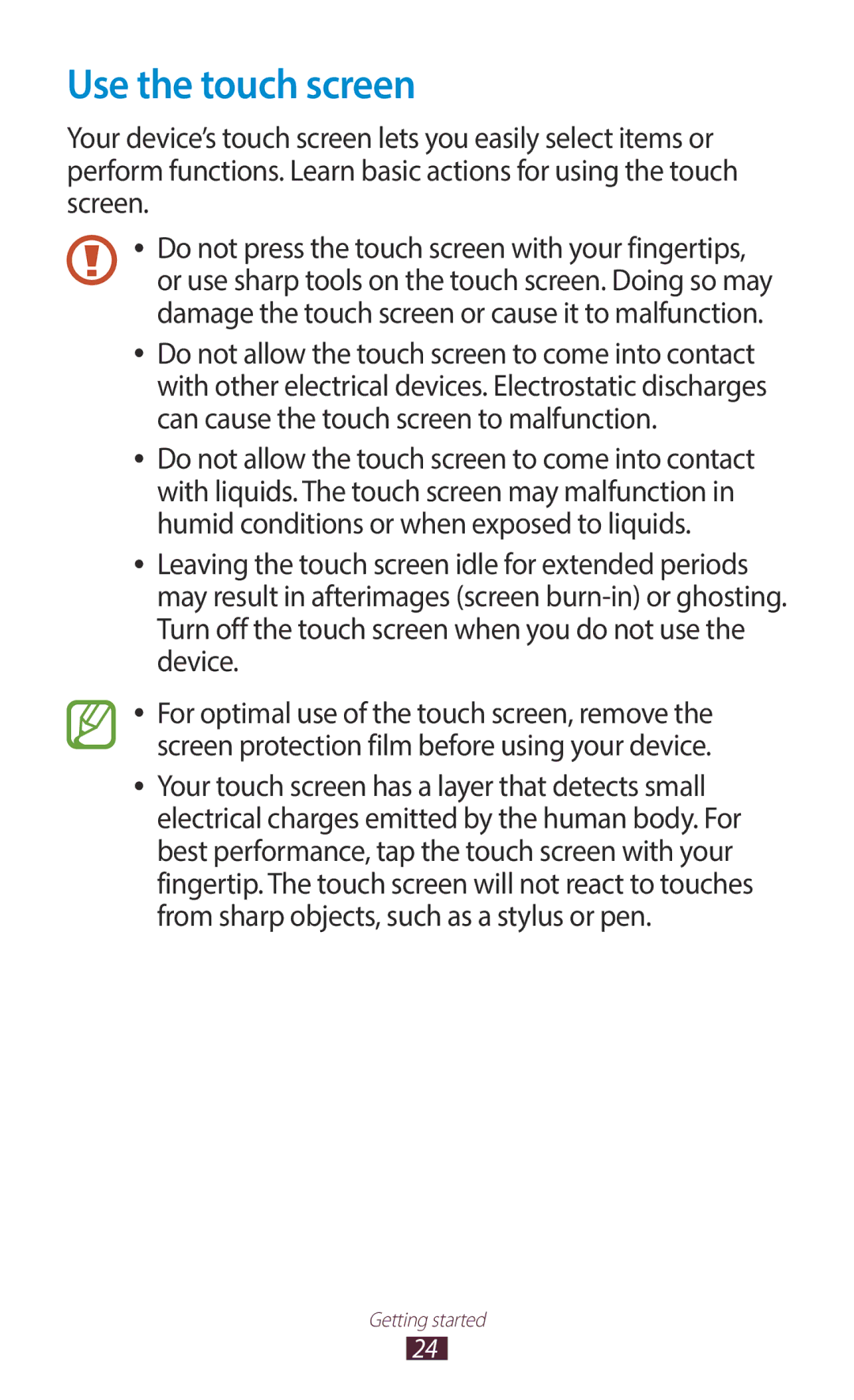 Samsung GT-B5330ZKATMZ, GT-B5330ZWAITV, GT-B5330ZKATIM, GT-B5330ZKAOMN, GT-B5330ZKAITV, GT-B5330ZIATIM Use the touch screen 