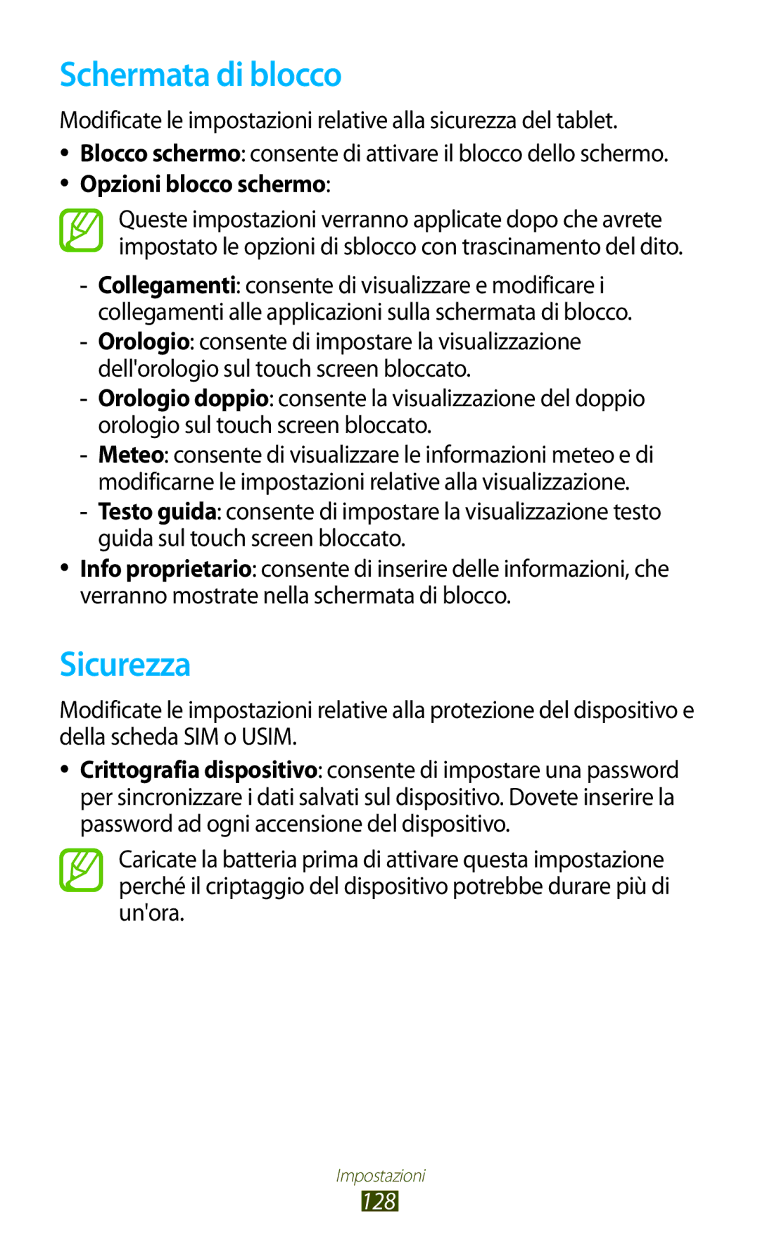 Samsung GT-B5330ZKAOMN, GT-B5330ZWAITV, GT-B5330ZKATIM, GT-B5330ZKAITV, GT-B5330ZIATIM manual Schermata di blocco, Sicurezza 