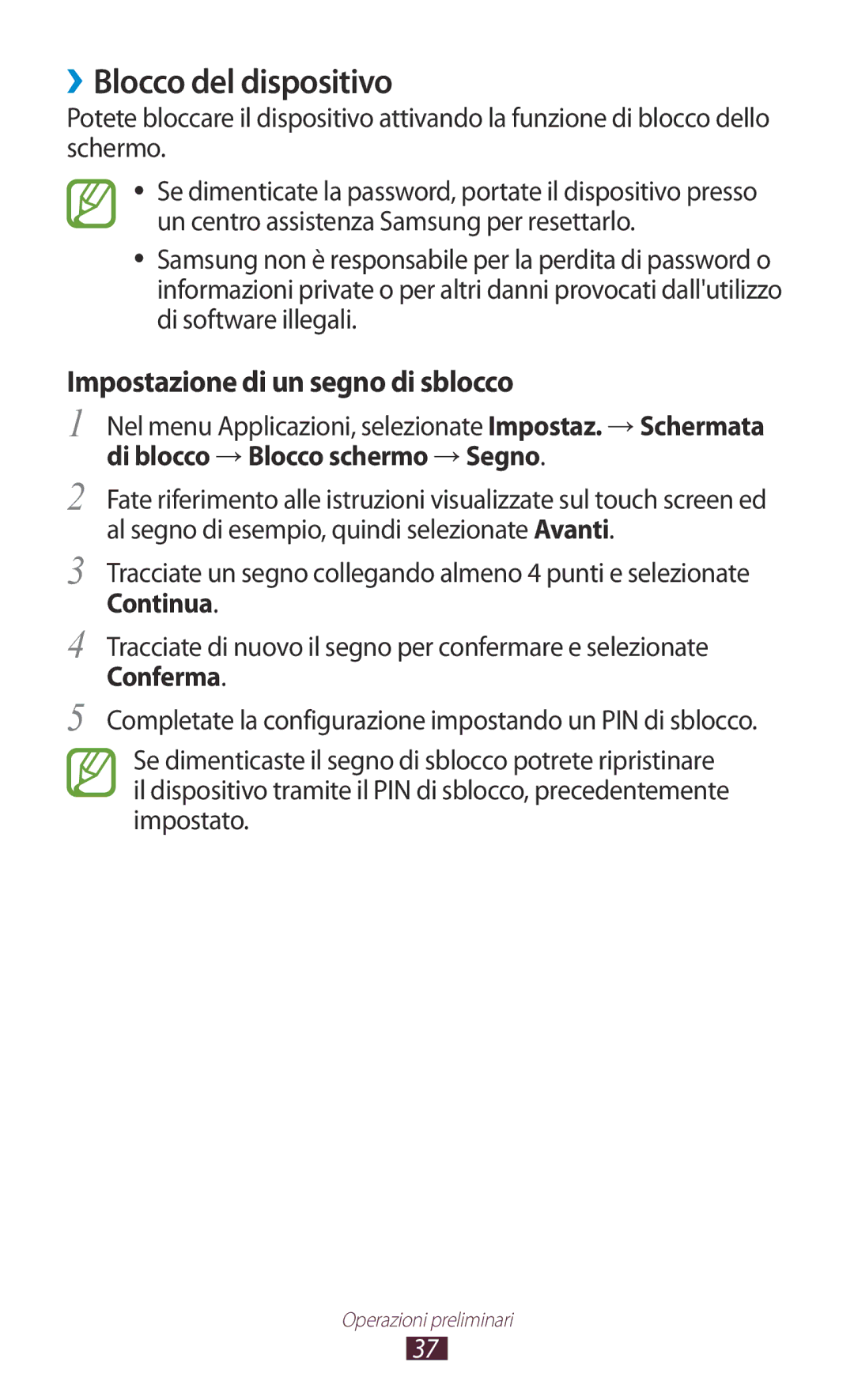 Samsung GT-B5330ZKAOMN, GT-B5330ZWAITV, GT-B5330ZKATIM, GT-B5330ZKAITV, GT-B5330ZIATIM ››Blocco del dispositivo, Conferma 