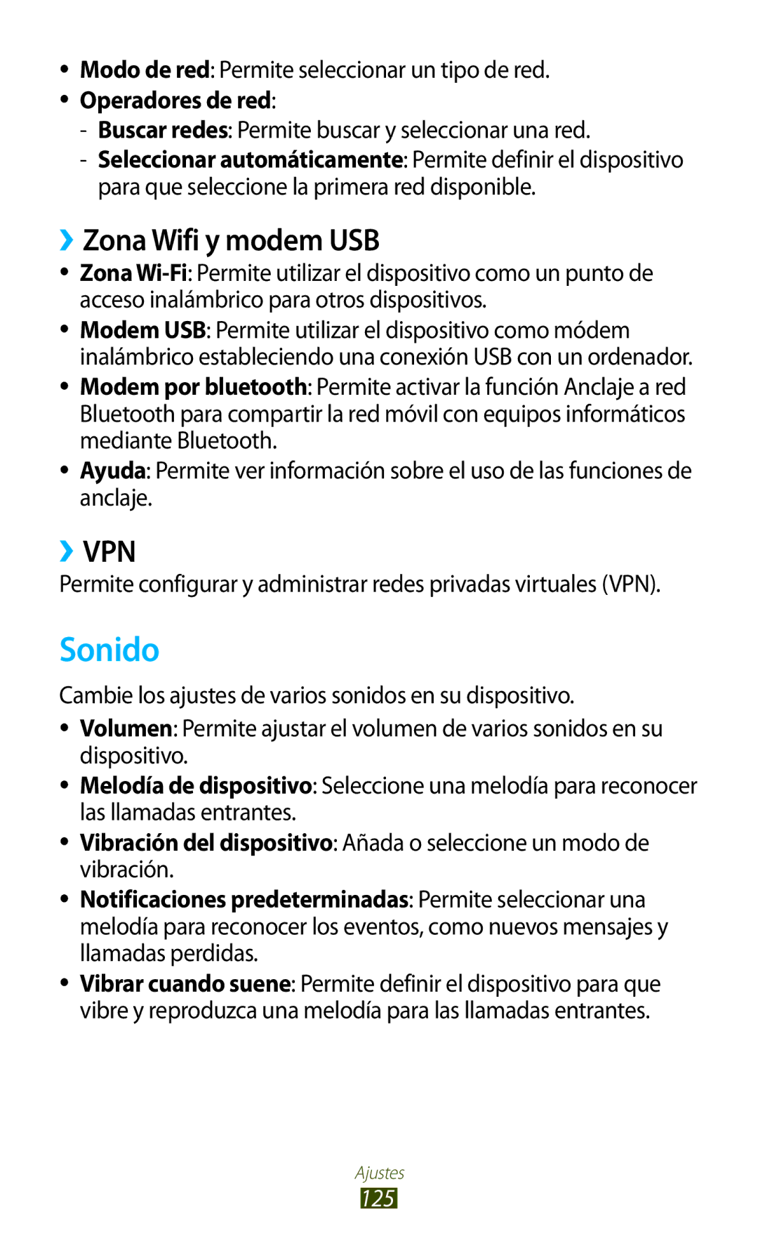 Samsung GT-B5330ZWAPHE, GT-B5330ZKAXEC, GT-B5330ZWAXEC, GT-B5330ZKAYOG, GT-B5330ZIAXEC manual Sonido, ››Zona Wifi y modem USB 