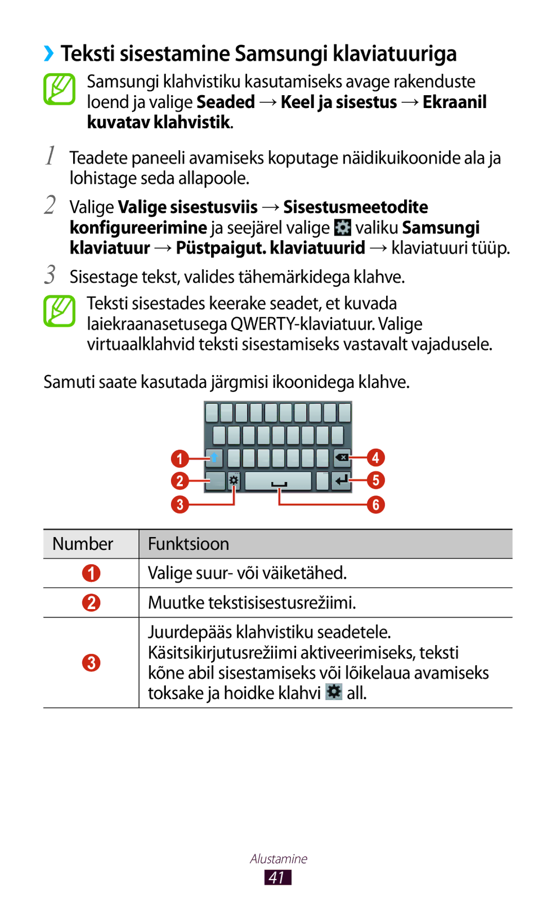 Samsung GT-B5330ZWASEB manual ››Teksti sisestamine Samsungi klaviatuuriga 