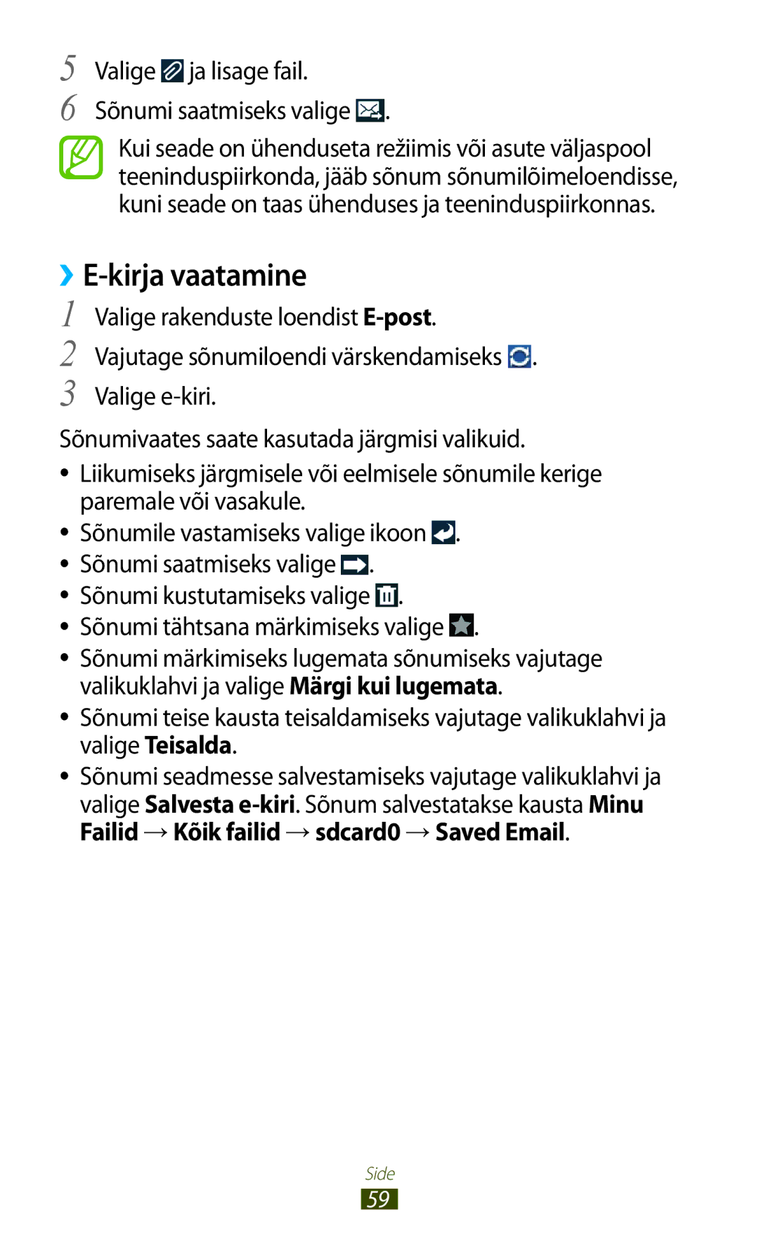 Samsung GT-B5330ZWASEB manual ››E-kirja vaatamine 