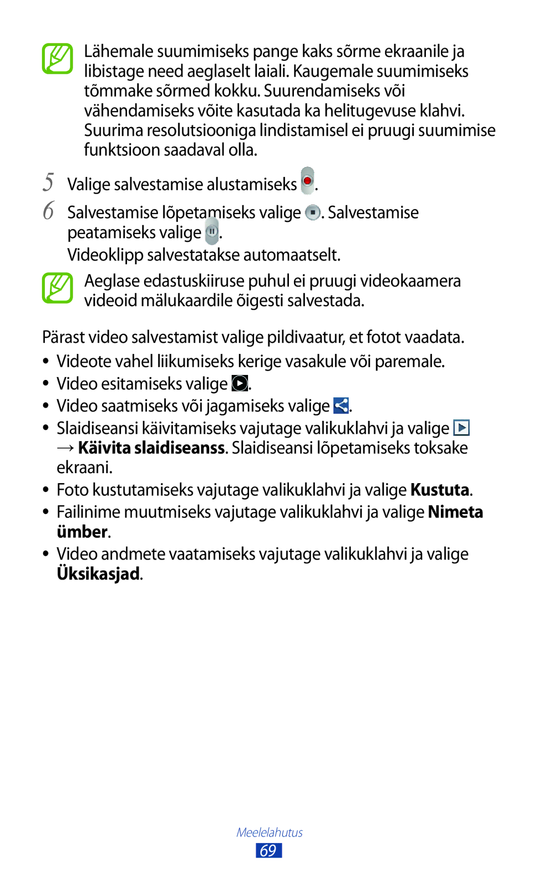 Samsung GT-B5330ZWASEB manual Meelelahutus 