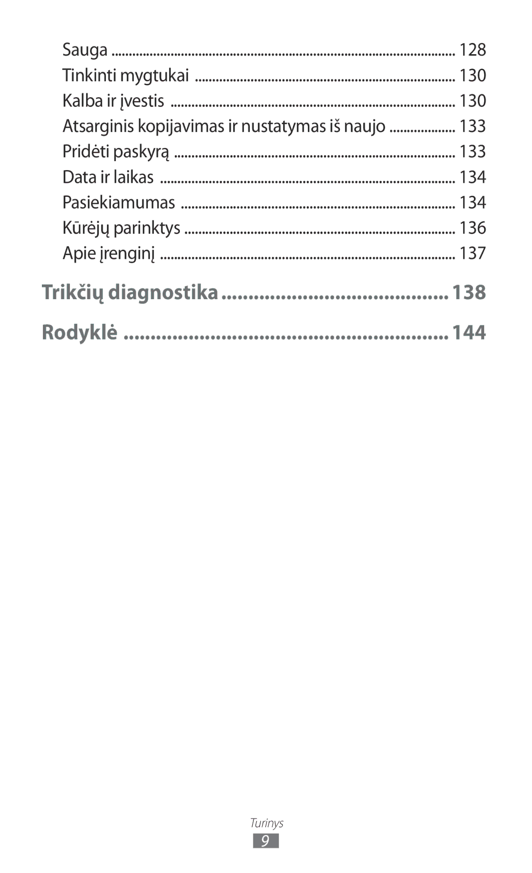 Samsung GT-B5330ZWASEB manual 130, 133, 134, 136, 137 