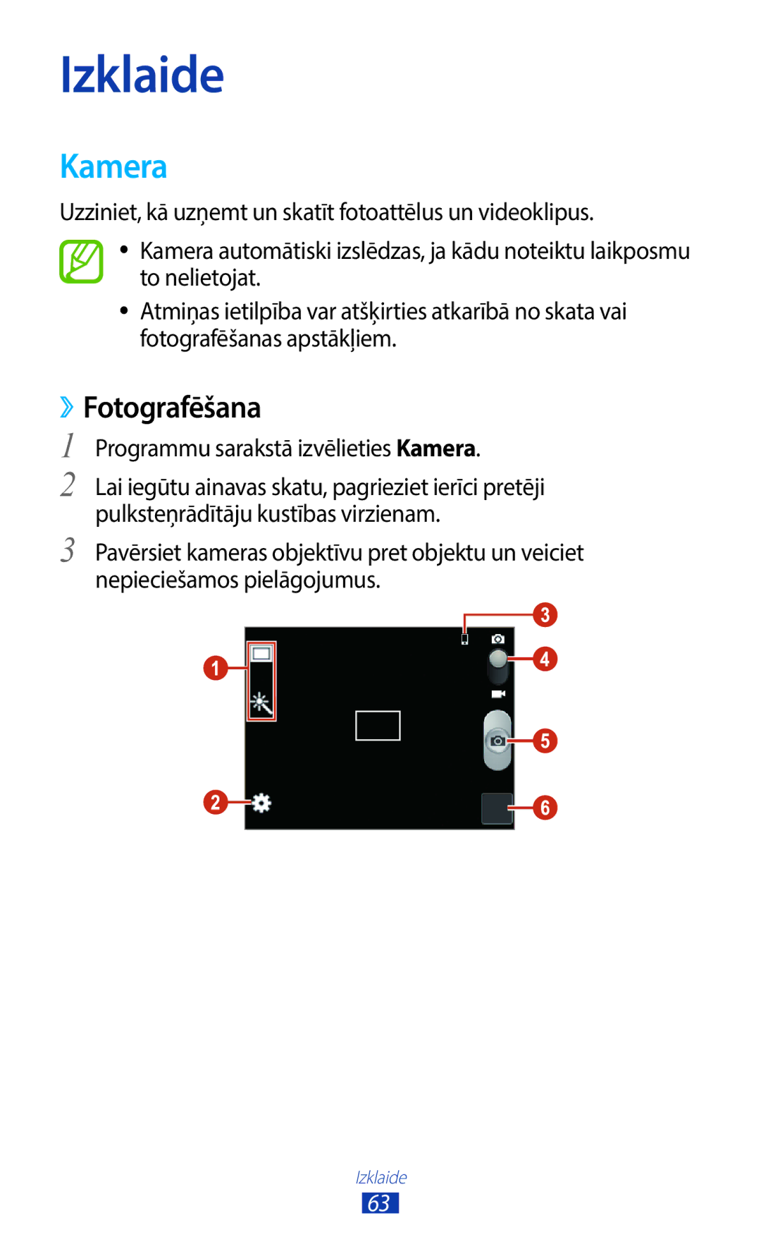 Samsung GT-B5330ZWASEB manual Kamera, ››Fotografēšana 