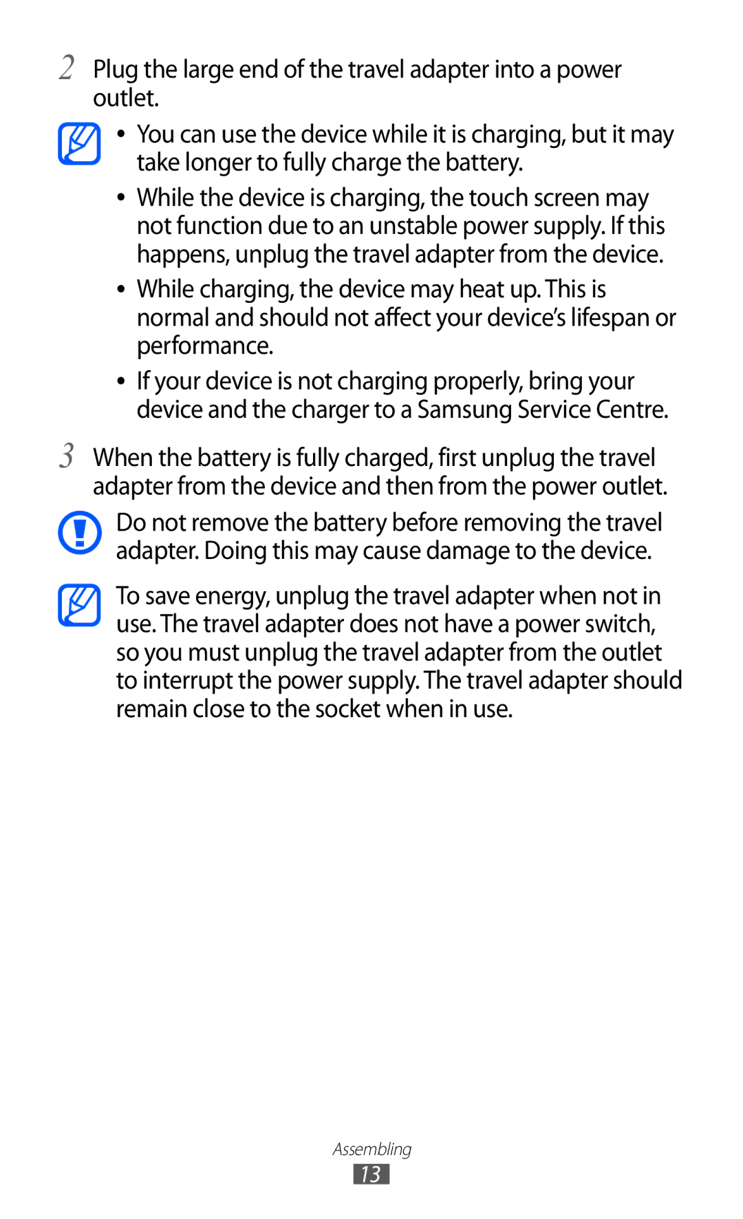 Samsung GT-B5510 user manual Assembling 