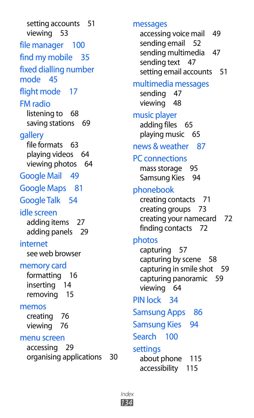 Samsung GT-B5510 user manual 100 