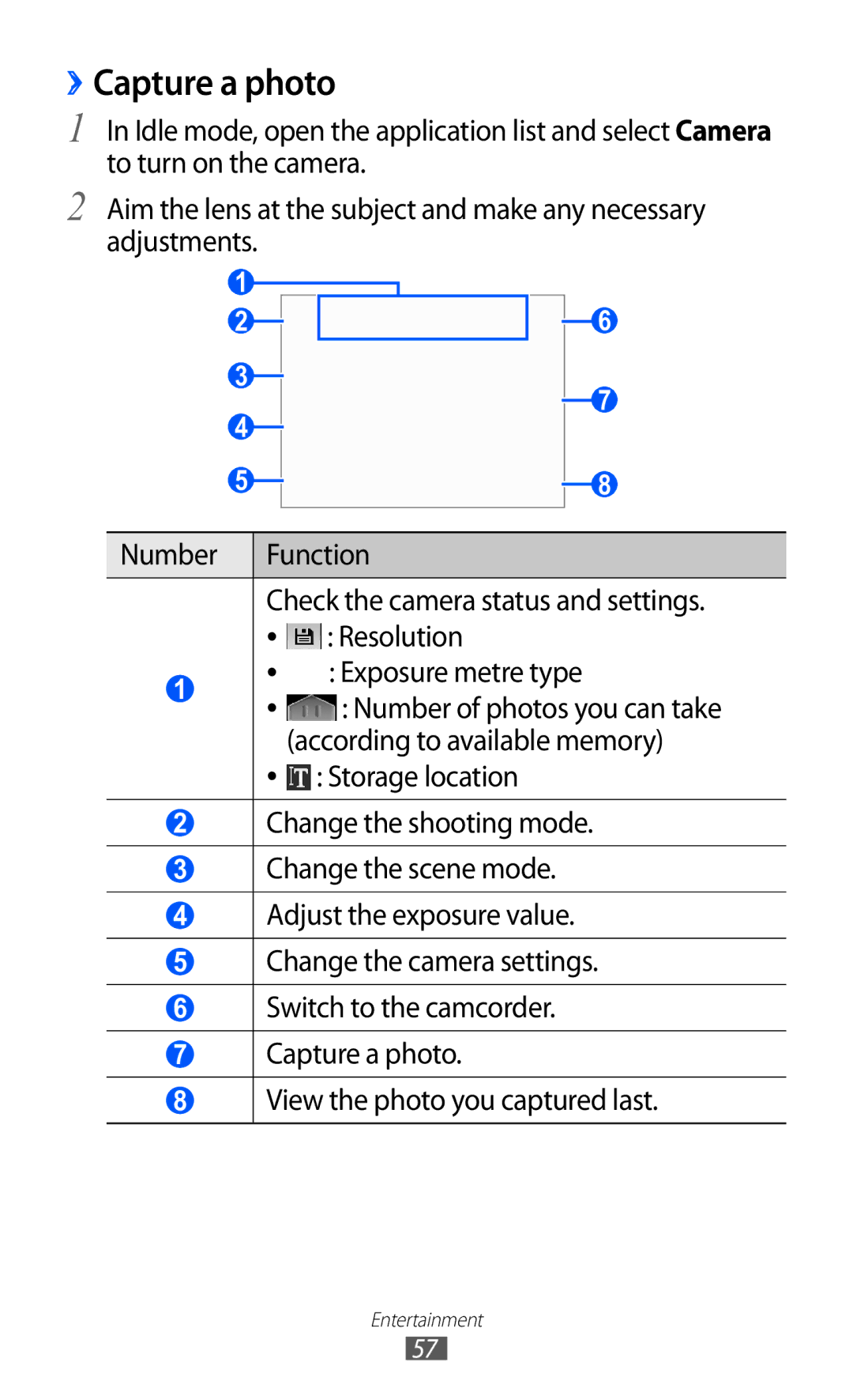 Samsung GT-B5510 user manual ››Capture a photo 