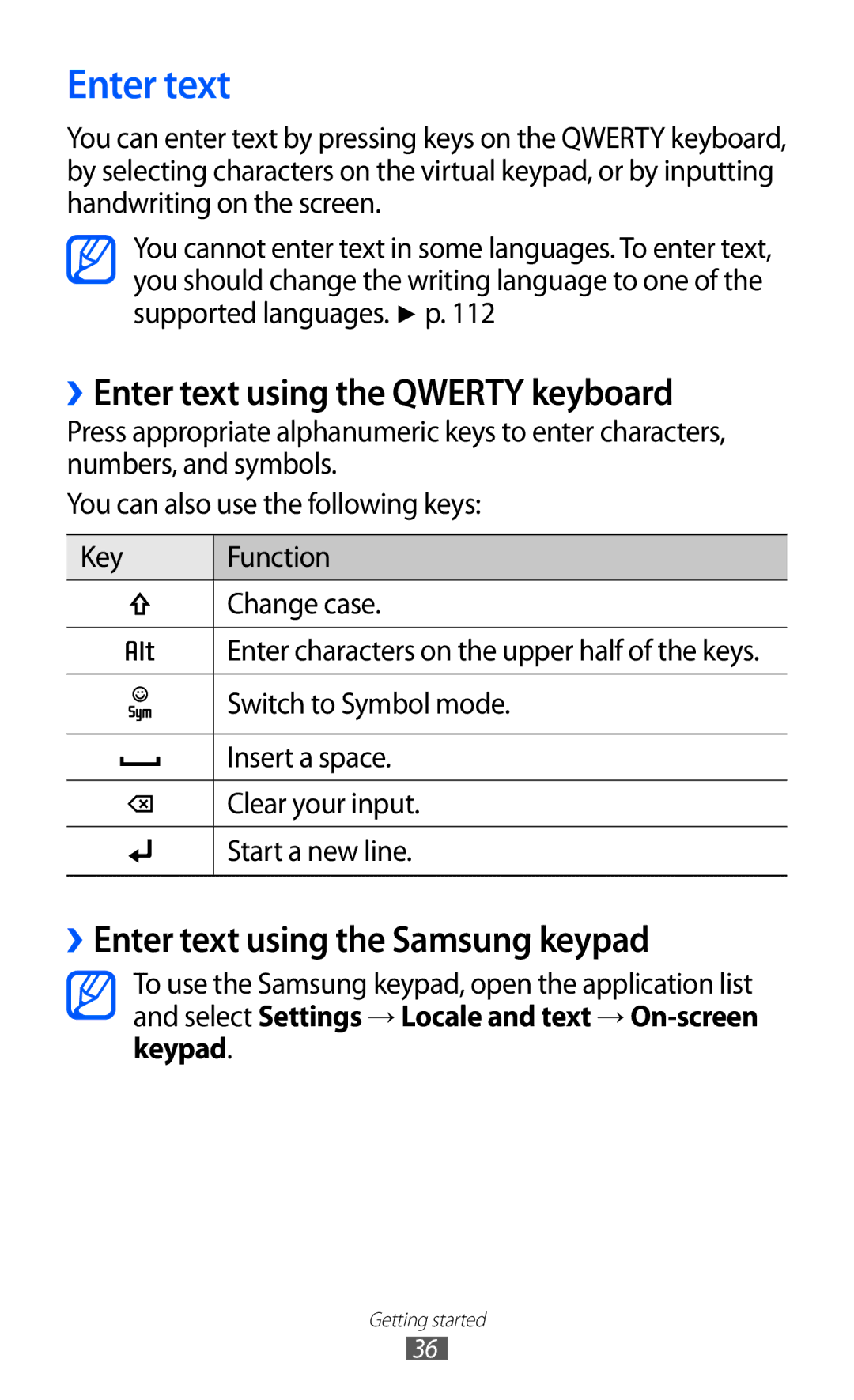 Samsung GT-B5510CAAKSA, GT-B5510CAAABS ››Enter text using the Qwerty keyboard, ››Enter text using the Samsung keypad 