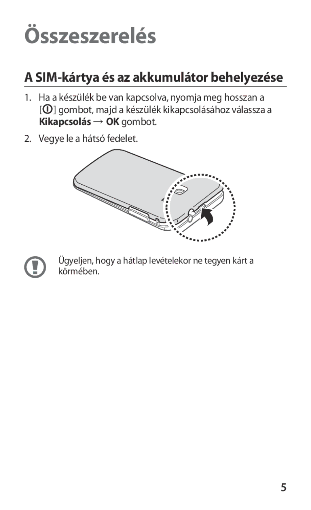 Samsung GT-B5510CAACOA, GT-B5510CAADBT, GT-B5510CAAITV, GT-B5510WSABGL, GT-B5510CAAGBL, GT-B5510CAAO2C manual Összeszerelés 